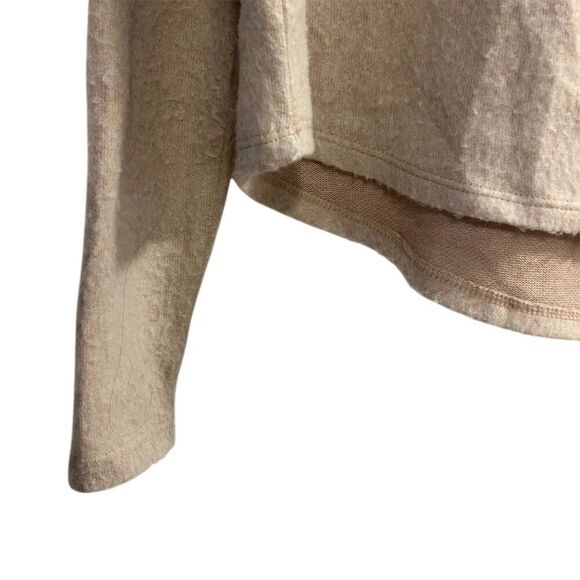 Socialite Women's Beige V-Neck Long Sleeve Blouse Size S Casual Top - Picture 7 of 12